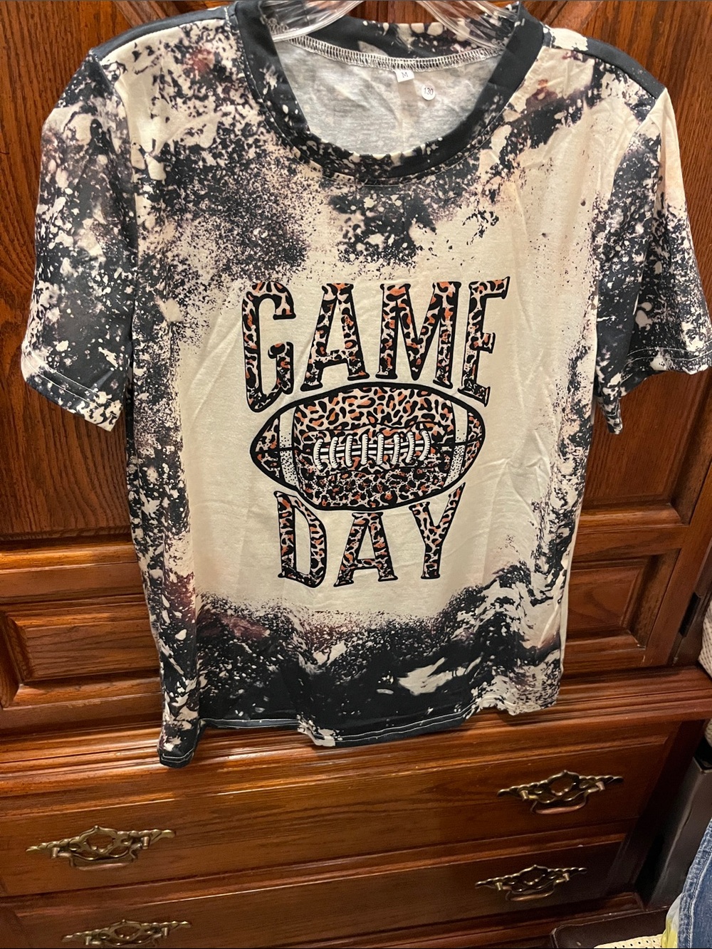 GAME DAY Football Graphic Tee - Unbranded - Black & Cream